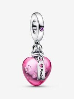 Pandora Love Potion Murano Glass Heart Dangle Charm